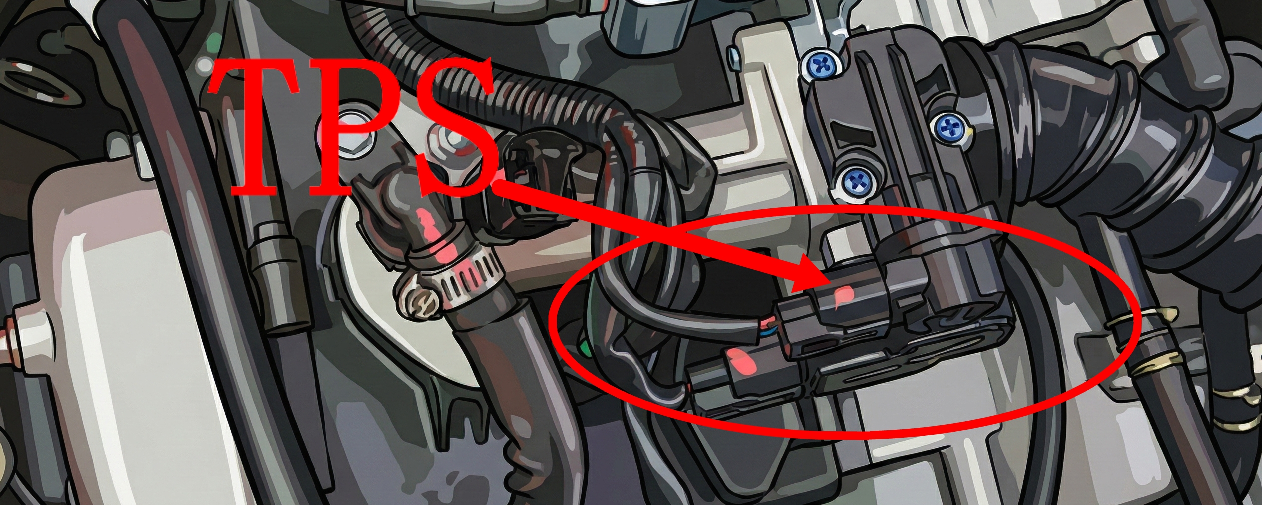 機車電腦檢測 TPS 數據示意圖